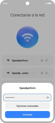 Introduce la contraseña de la red wifi y pulsa Conectar. Introduce la contraseña de la red wifi y pulsa Conectar.