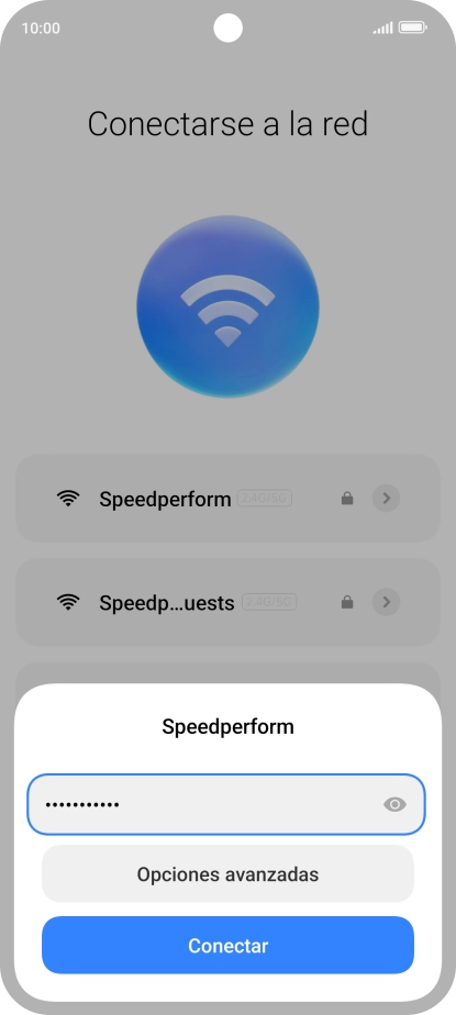 Introduce la contraseña de la red wifi y pulsa Conectar. Introduce la contraseña de la red wifi y pulsa Conectar.
