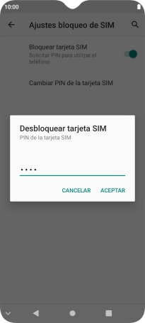 Introduce tu código PIN y pulsa ACEPTAR. Introduce tu código PIN y pulsa ACEPTAR.