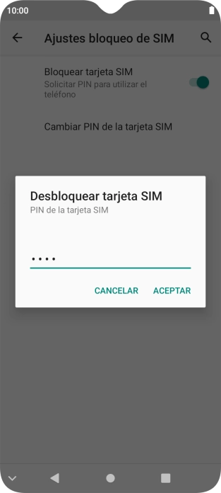 Introduce tu código PIN y pulsa ACEPTAR. Introduce tu código PIN y pulsa ACEPTAR.