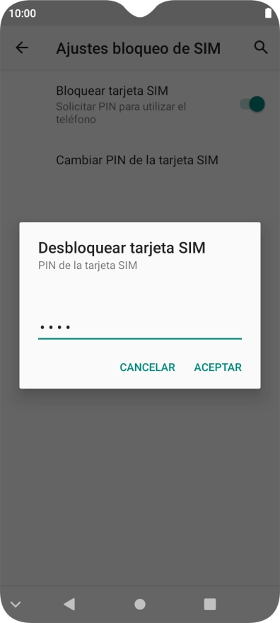 Introduce tu código PIN y pulsa ACEPTAR. Introduce tu código PIN y pulsa ACEPTAR.