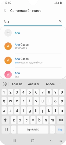 Pulsa el contacto deseado. Pulsa el contacto deseado.