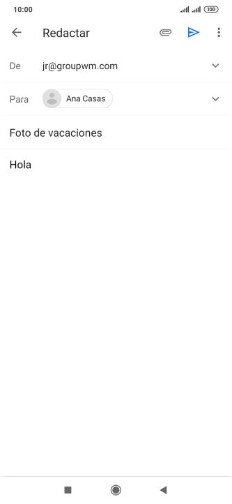 Pulsa el icono de anexos. Pulsa el icono de anexos.