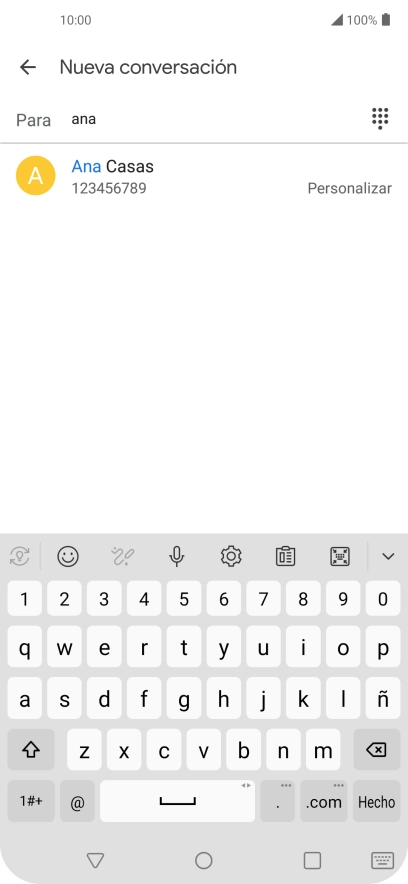 Pulsa el contacto deseado. Pulsa el contacto deseado.