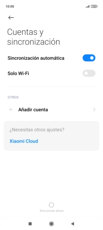 Pulsa Añadir cuenta. Pulsa Añadir cuenta.