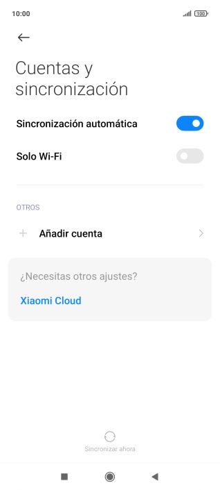 Pulsa Añadir cuenta. Pulsa Añadir cuenta.