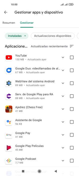Pulsa la app deseada. Pulsa la app deseada.