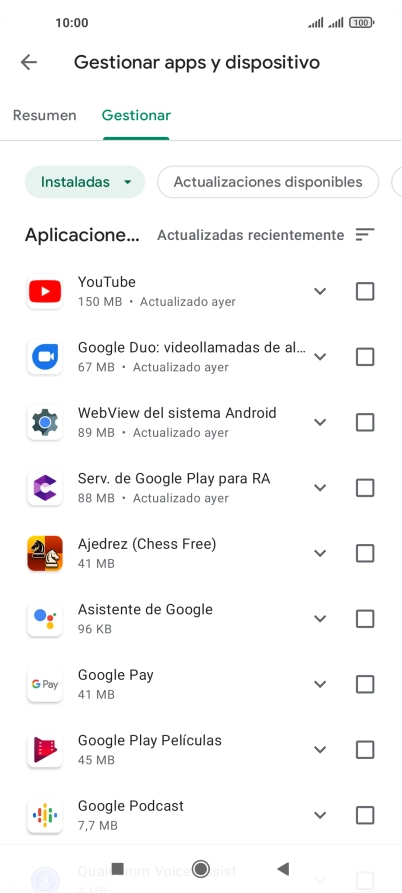 Pulsa la app deseada. Pulsa la app deseada.