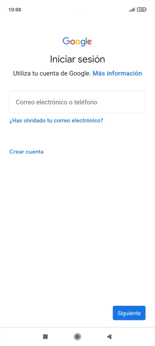 Si no tienes una cuenta de Google, pulsa Crear cuenta y sigue las indicaciones de la pantalla para ver cómo crear una cuenta nueva. Si no tienes una cuenta de Google, pulsa Crear cuenta y sigue las indicaciones de la pantalla para ver cómo crear una cuenta nueva.