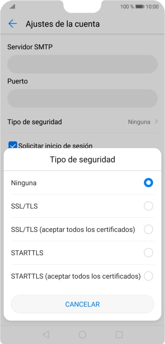 Pulsa Ninguna para desactivar la función. Pulsa Ninguna para desactivar la función.