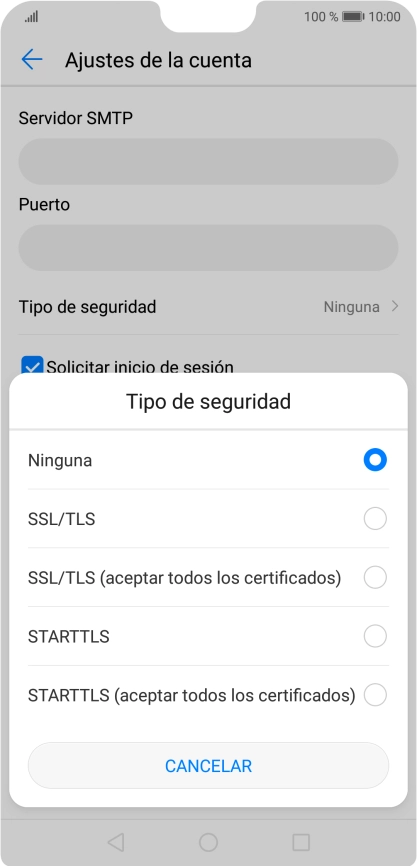 Pulsa Ninguna para desactivar la función. Pulsa Ninguna para desactivar la función.