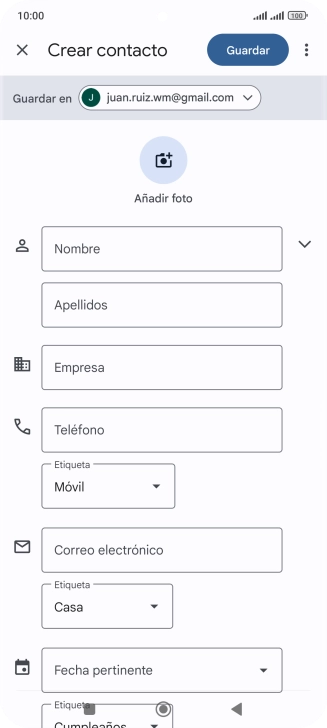 Pulsa la lista desplegable junto a Pulsa la lista desplegable junto a