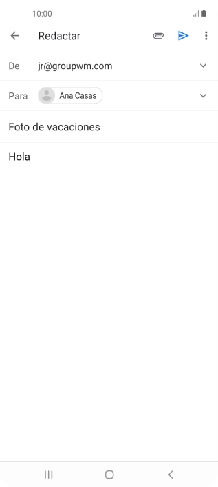 Pulsa el icono de anexos. Pulsa el icono de anexos.