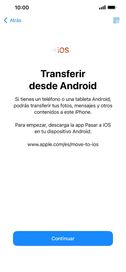 Para transferir contenido a tu teléfono, tienes que haber instalado la app Para transferir contenido a tu teléfono, tienes que haber instalado la app