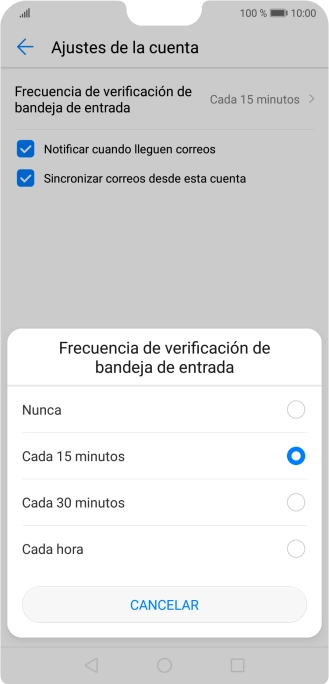 Pulsa el ajuste deseado. Pulsa el ajuste deseado.