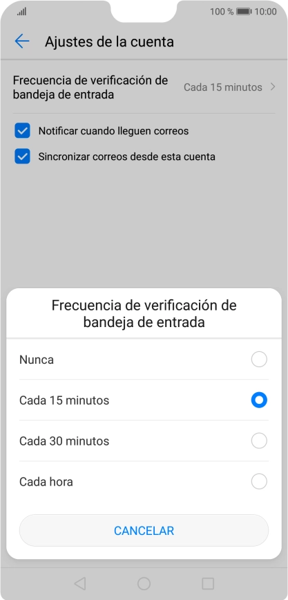 Pulsa el ajuste deseado. Pulsa el ajuste deseado.