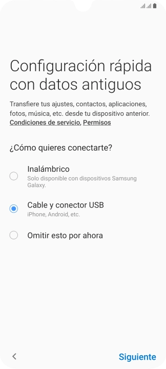 Pulsa Siguiente y sigue las indicaciones de la pantalla para transferir el contenido. Pulsa Siguiente y sigue las indicaciones de la pantalla para transferir el contenido.