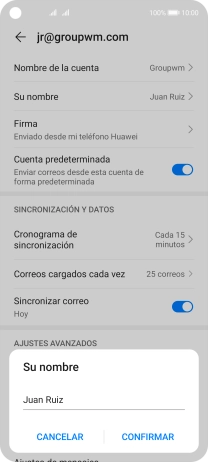 Introduce el nombre deseado y pulsa CONFIRMAR. Introduce el nombre deseado y pulsa CONFIRMAR.
