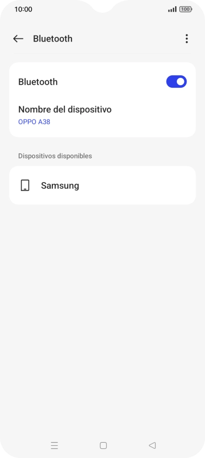 Pulsa el dispositivo Bluetooth deseado y sigue las indicaciones de la pantalla para vincular el dispositivo al teléfono. Pulsa el dispositivo Bluetooth deseado y sigue las indicaciones de la pantalla para vincular el dispositivo al teléfono.