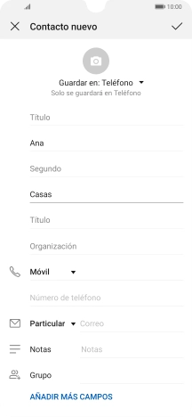 Pulsa Número de teléfono e introduce el número de teléfono deseado. Pulsa Número de teléfono e introduce el número de teléfono deseado.