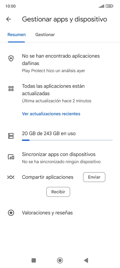Pulsa Gestionar. Pulsa Gestionar.