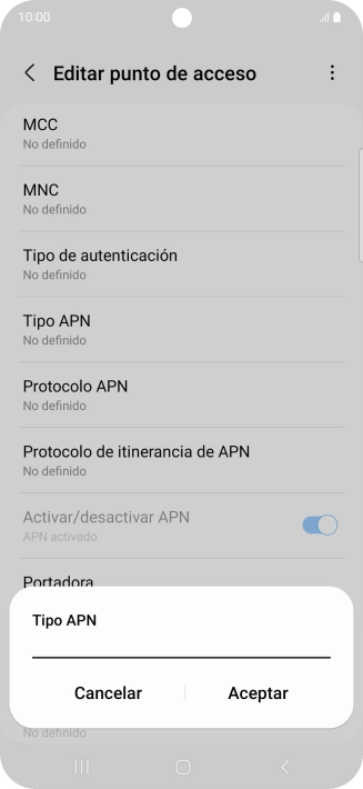 Introduce default y pulsa Aceptar. Introduce default y pulsa Aceptar.