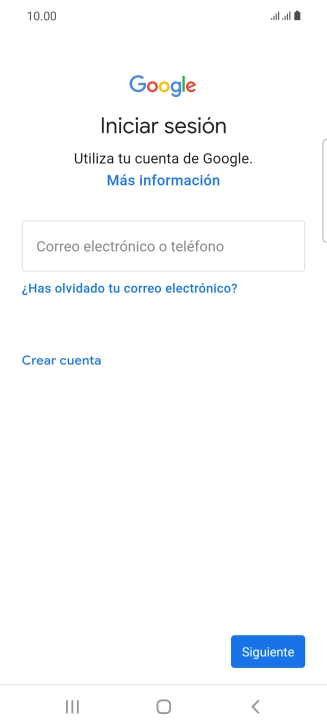 Si no tienes una cuenta de Google, pulsa Crear cuenta y sigue las indicaciones de la pantalla para ver cómo crear una cuenta nueva. Si no tienes una cuenta de Google, pulsa Crear cuenta y sigue las indicaciones de la pantalla para ver cómo crear una cuenta nueva.