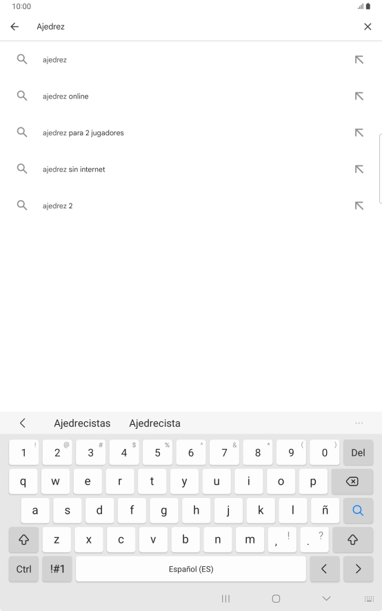 Introduce el nombre del tema o de la app y pulsa el icono de búsqueda. Introduce el nombre del tema o de la app y pulsa el icono de búsqueda.