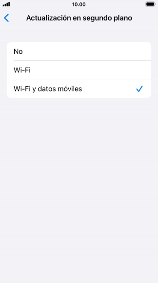 Para desactivar la actualización de apps en ejecución, pulsa No. Para desactivar la actualización de apps en ejecución, pulsa No.