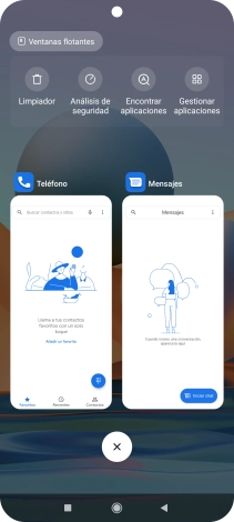 Para cerrar una sola aplicación en ejecución, desliza el dedo hacia la derecha sobre la aplicación deseada. Para cerrar una sola aplicación en ejecución, desliza el dedo hacia la derecha sobre la aplicación deseada.