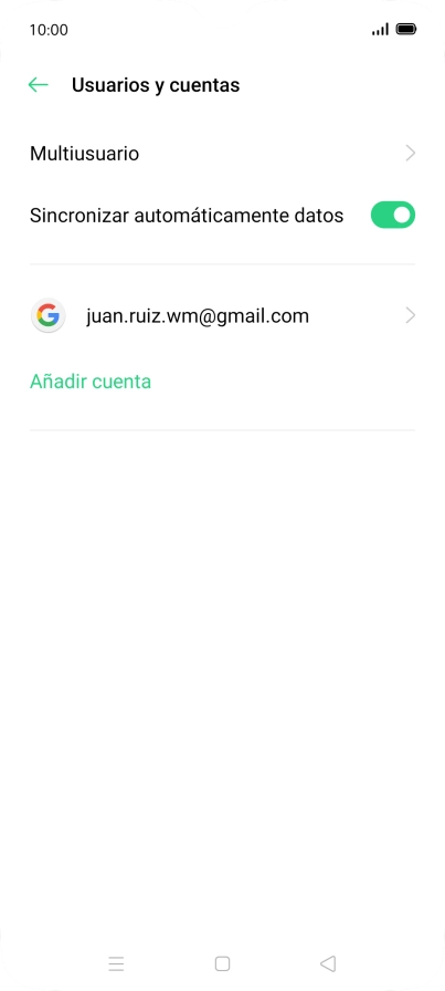 Pulsa la cuenta deseada. Pulsa la cuenta deseada.