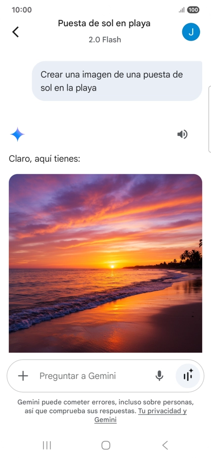 También puedes pedir a Gemini que genere una fotografía partiendo de tu descripción. También puedes pedir a Gemini que genere una fotografía partiendo de tu descripción.