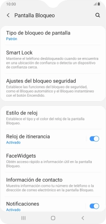 Pulsa Tipo de bloqueo de pantalla e introduce el código de seguridad actual. Pulsa Tipo de bloqueo de pantalla e introduce el código de seguridad actual.
