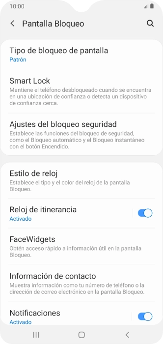 Pulsa Tipo de bloqueo de pantalla e introduce el código de seguridad actual. Pulsa Tipo de bloqueo de pantalla e introduce el código de seguridad actual.