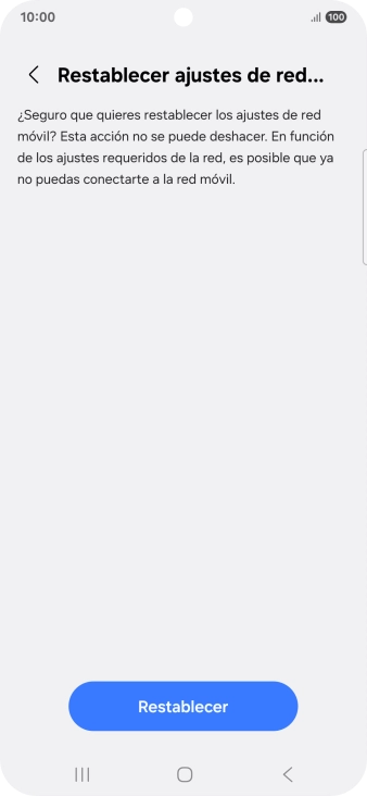 Pulsa Restablecer. Pulsa Restablecer.