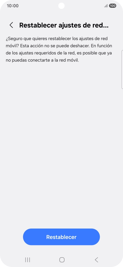 Pulsa Restablecer. Pulsa Restablecer.