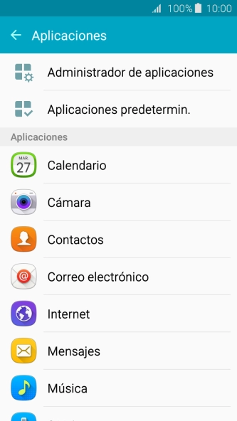 Pulsa Administrador de aplicaciones. Pulsa Administrador de aplicaciones.
