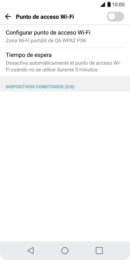 Pulsa Configurar punto de acceso Wi-Fi. Pulsa Configurar punto de acceso Wi-Fi.