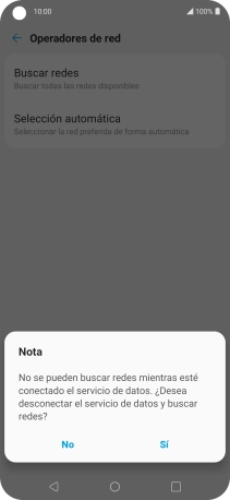 Pulsa Sí y espera mientras el teléfono está buscando redes. Pulsa Sí y espera mientras el teléfono está buscando redes.