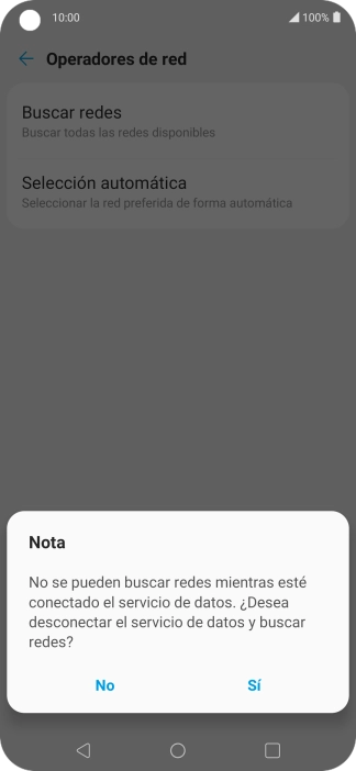 Pulsa Sí y espera mientras el teléfono está buscando redes. Pulsa Sí y espera mientras el teléfono está buscando redes.