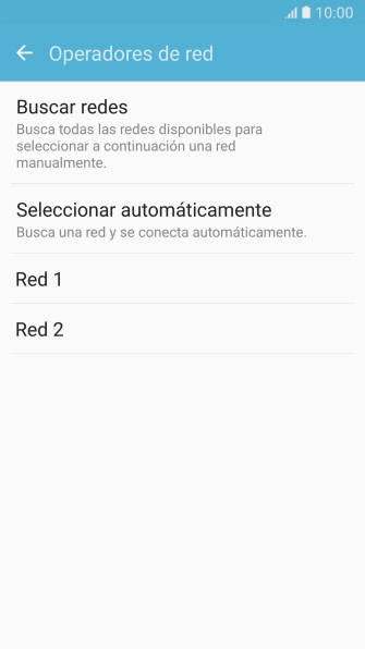 Pulsa la red deseada. Pulsa la red deseada.