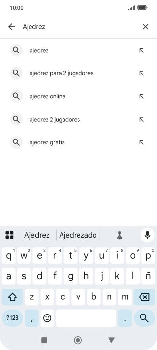 Introduce el nombre del tema o de la app y pulsa el icono de búsqueda. Introduce el nombre del tema o de la app y pulsa el icono de búsqueda.
