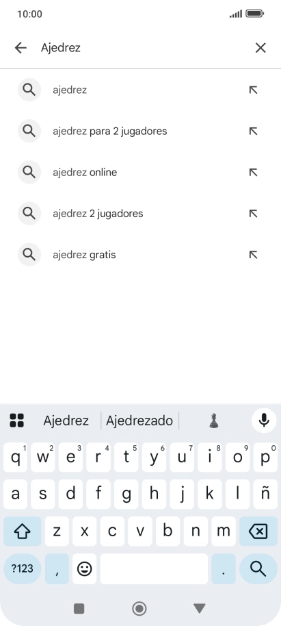 Introduce el nombre del tema o de la app y pulsa el icono de búsqueda. Introduce el nombre del tema o de la app y pulsa el icono de búsqueda.