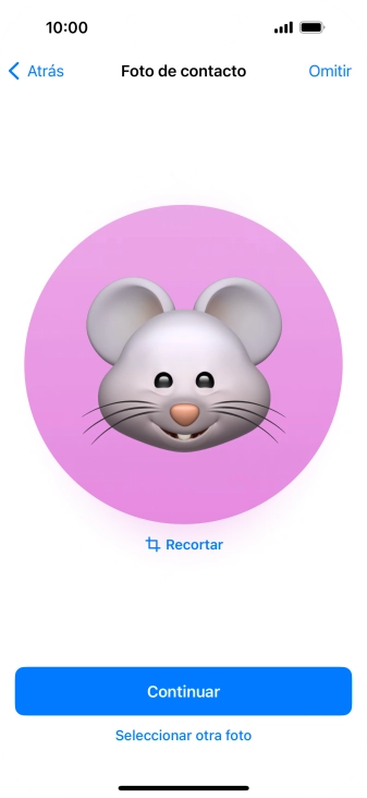 Sigue las indicaciones de la pantalla para adaptar la imagen seleccionada y pulsa Continuar. Sigue las indicaciones de la pantalla para adaptar la imagen seleccionada y pulsa Continuar.