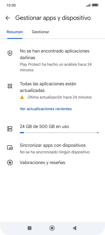Pulsa Gestionar. Pulsa Gestionar.