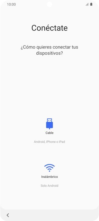 Pulsa el modo de transferencia deseado y sigue las instrucciones de la pantalla para transferir el contenido. Pulsa el modo de transferencia deseado y sigue las instrucciones de la pantalla para transferir el contenido.
