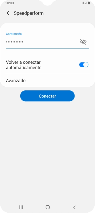Introduce la contraseña de la red wifi y pulsa Conectar. Introduce la contraseña de la red wifi y pulsa Conectar.