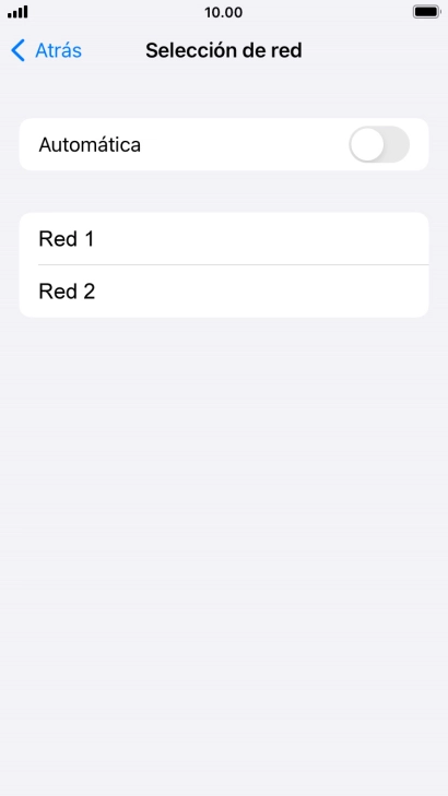 Si desactivas la función, pulsa la red deseada. Si desactivas la función, pulsa la red deseada.