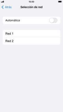 Si desactivas la función, pulsa la red deseada. Si desactivas la función, pulsa la red deseada.