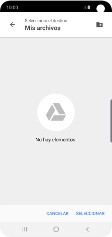 Si deseas crear una nueva carpeta, pulsa el icono de nueva carpeta y sigue las indicaciones de la pantalla para crearla. Si deseas crear una nueva carpeta, pulsa el icono de nueva carpeta y sigue las indicaciones de la pantalla para crearla.